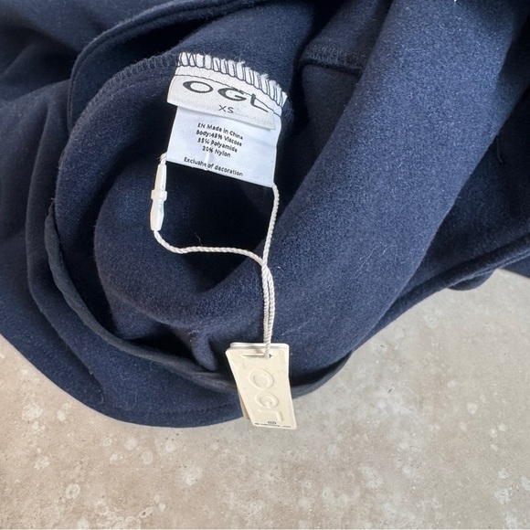 OGL Cashsoft Wool Like Flared Maxi Black Navy Womens Size XS - Picture 10 of 12